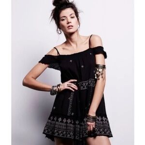 free people // intimately | embroidered flounce slip dress | small